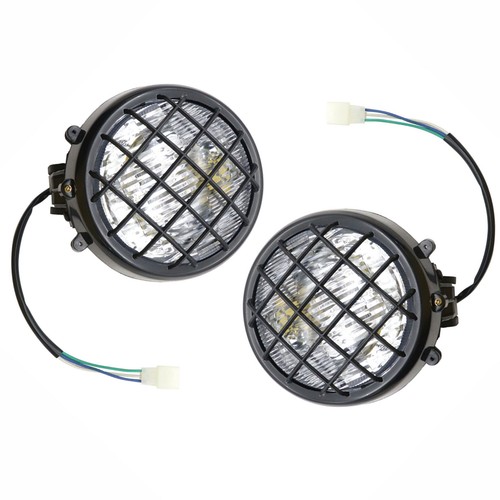 2 x Headlights Fit For Yamaha Banshee 1987-2006 Lens Bulbs Grills Warrior 350 US - Picture 6 of 9