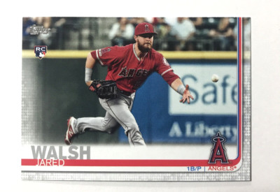 JARED WALSH 2019 Topps Update Rookie card #US59 Los Angeles Angels 2 way player!