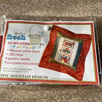 Pine Mountain Designs April Pillow Sham KIT 12 X14  Spring Easter Chicks NEW