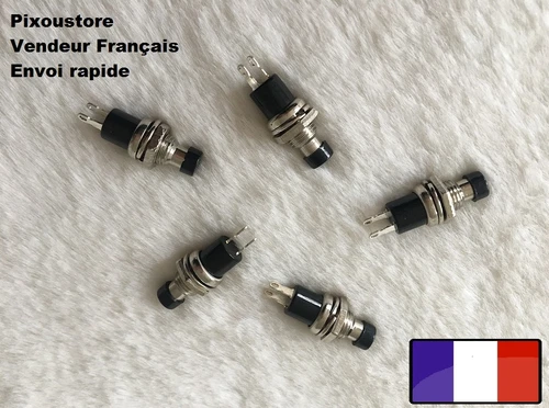 Mini Push Button Switch Black NC For Car Model Choice Lot 7-45