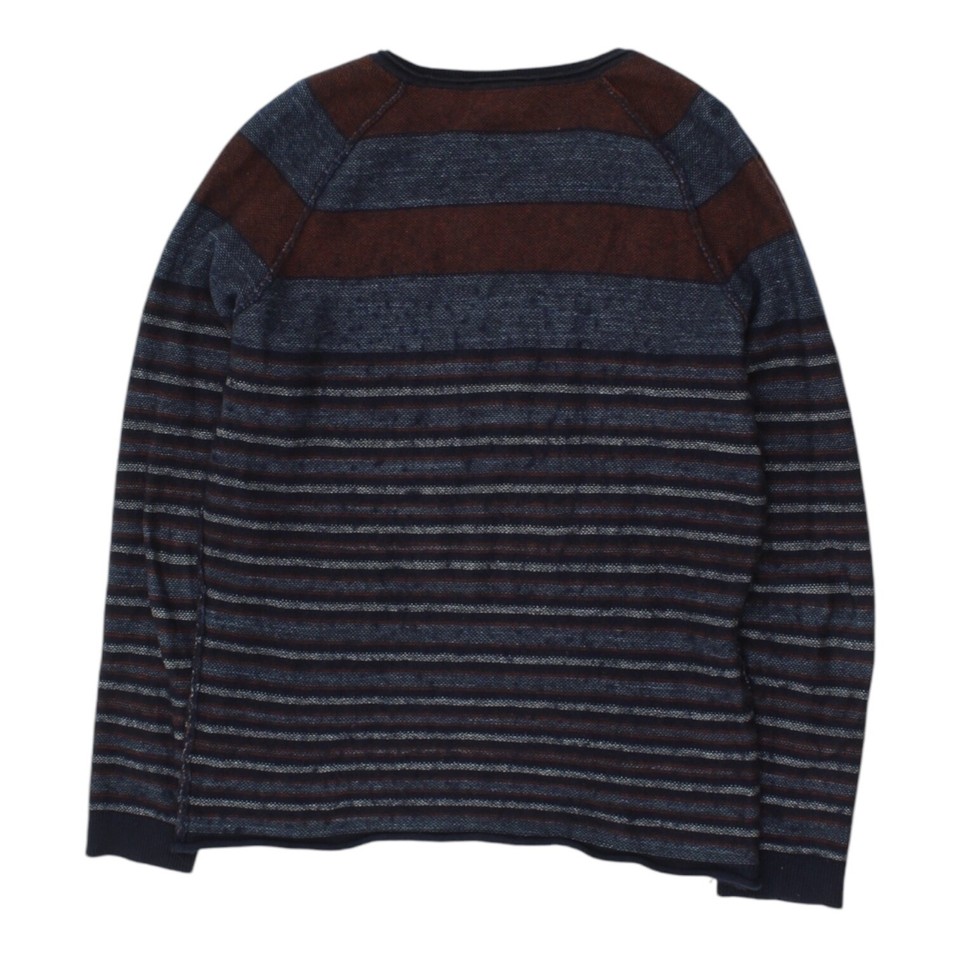 Hugo Boss Mens Navy Knit Jumper Vintage Designer Streetwear Sweater