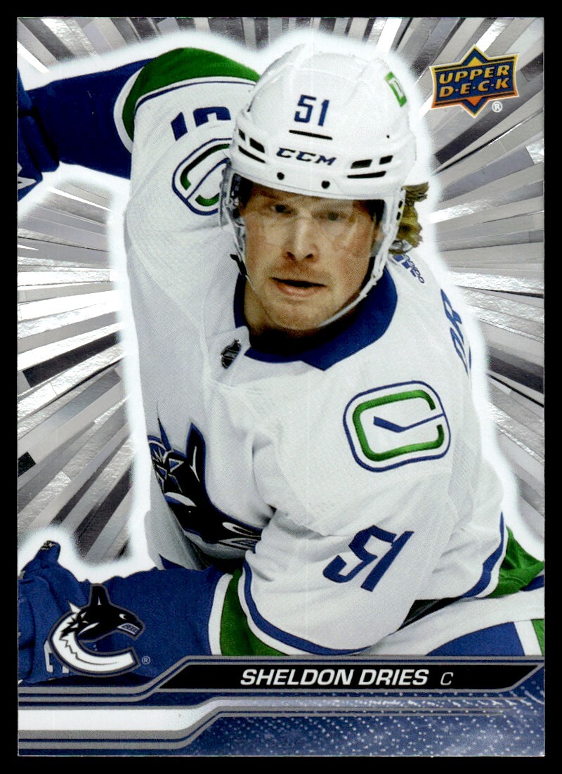 2023-24 Upper Deck Outburst Silver Sheldon Dries Vancouver Canucks #178