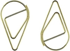 Drop-Shaped Gold Paper Clips