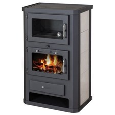 EEK A Kaminofen mit Backfach+Herdplatte Victoria Comfort KF Kachel -10 Kw