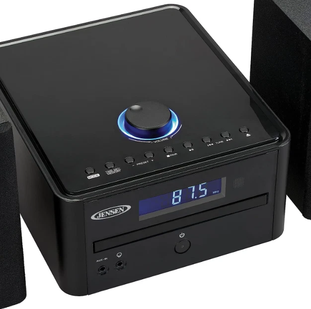 Bookshelf Home Stereo System Bluetooth Cd Player AM FM Radio Stereo Music Black - Image 3 of 4