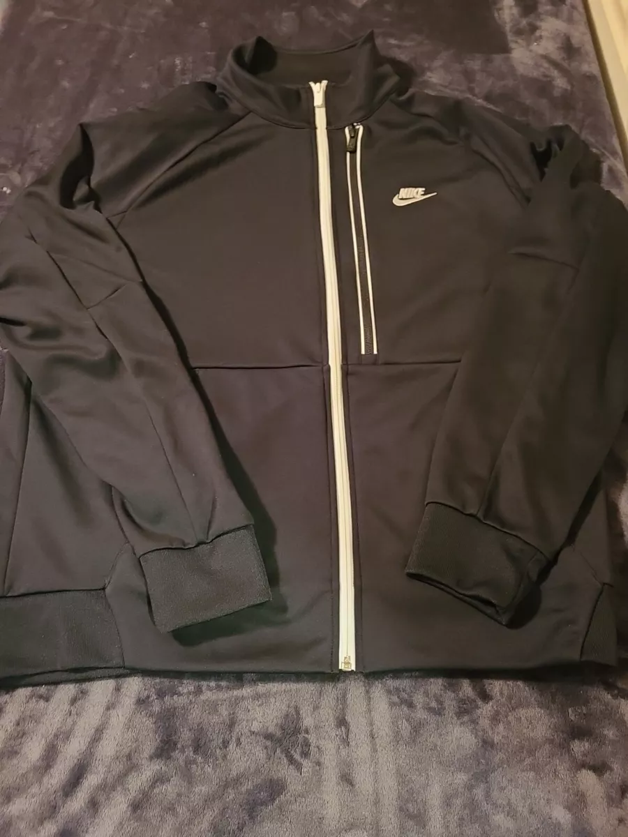 Nike Sportswear Big And Tall Tribute N98 Full Zip Black Jacket A37
