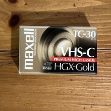 Maxwell VHS-C TC-30 HGX-Gold Premium High Grade Video Tape Brand New Sealed