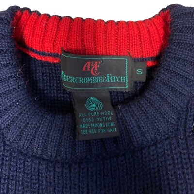 Vintage 1980s Abercrombie and Fitch Pure Wool Sweater Men's Size