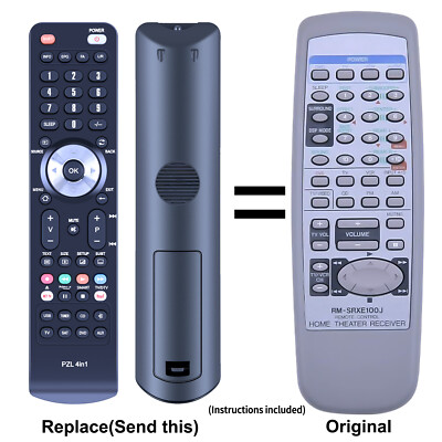 RM-SRXE100J Replaced Remote Control for JVC RX-E100SL RX-E100SLJ AV Receiver