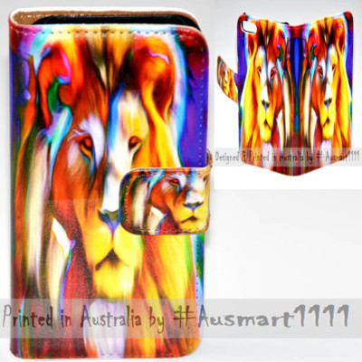 For Nokia Series - Lion Abstract Print Wallet Mobile Phone Case Cover