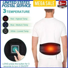 Heating Massage Pad Brace Back Lumbar Warmer Support Protector Belt Pad Portable
