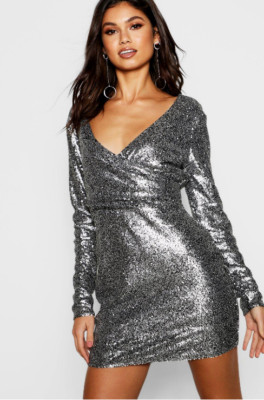 Boutique All Over Sequin Bodycon Dress | eBay