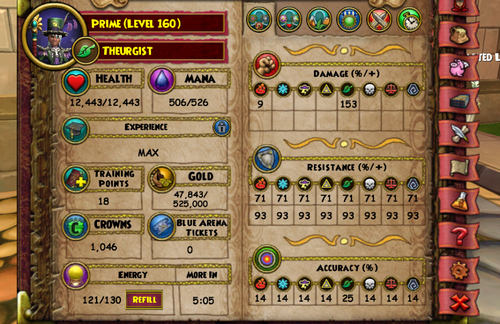 Wizard 101 Account Level 160 Life Theurgist RAID Ready PVP/PVE Gears 70