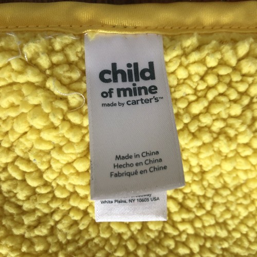 Carters Child of Mine Elefant Giraffe Decke gelb Sherpa aqua grün gestreift - Bild 4 von 6