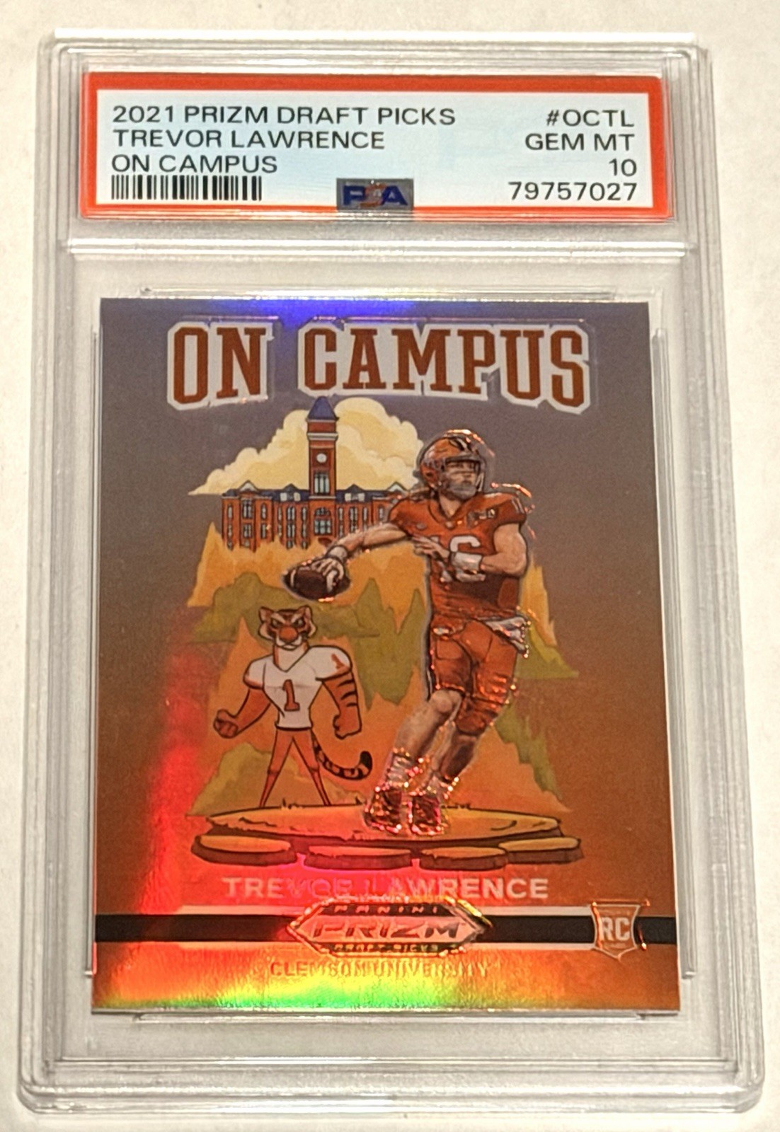Trevor Lawrence 2021 Prizm Draft On Campus RC PSA 10 Jaguars Case Hit Rookie