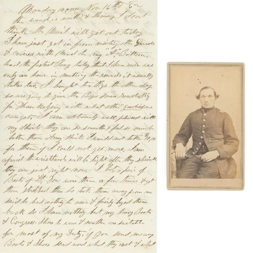 Lt. Calvin Shedd – Civil War Letter & CDV Photograph – 7th New Hampshire Vols