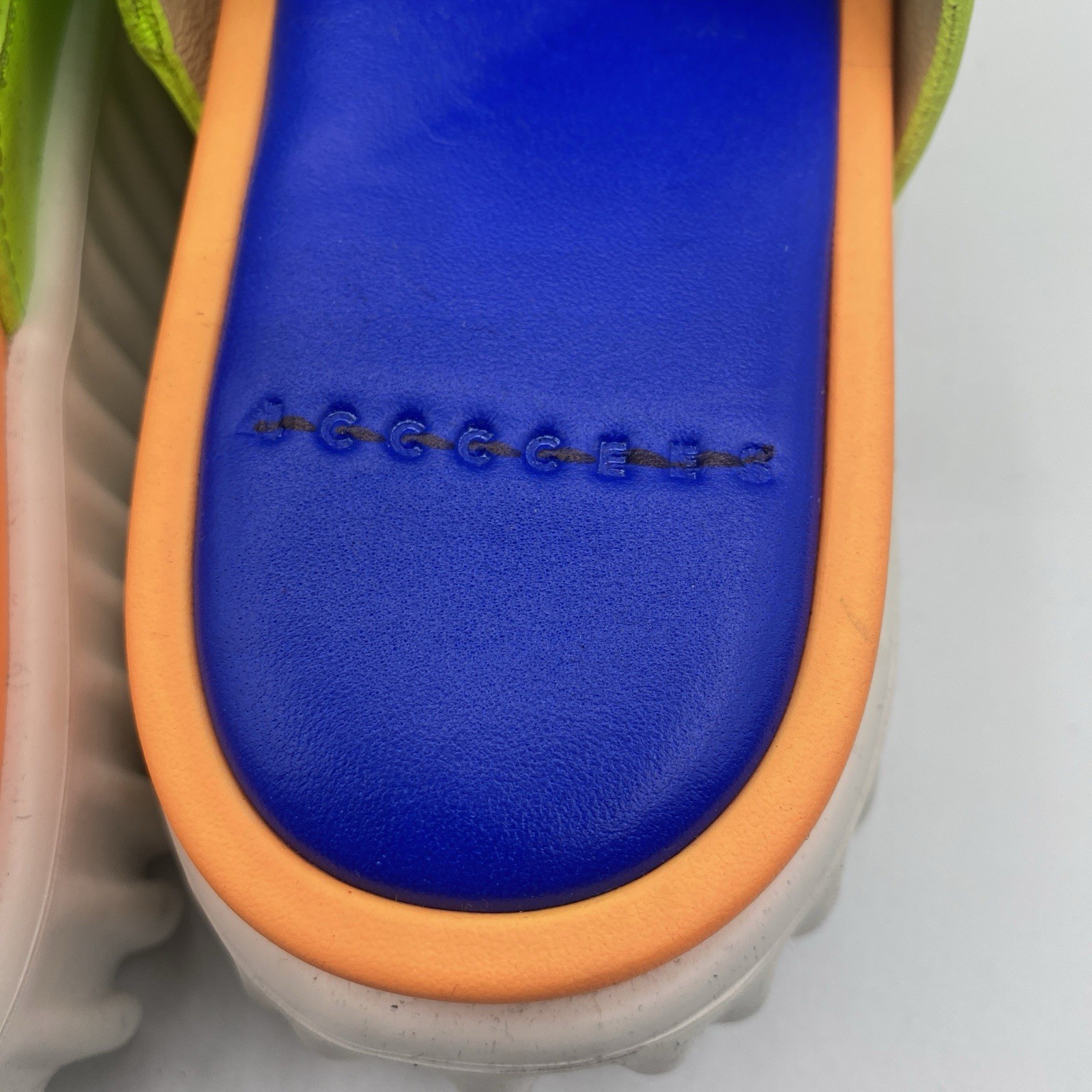 APL 4ccccees Free People pieghe e diapositive di ringraziamento piattaforma verde EU 38 US 7 5 nuovo senza scatola*