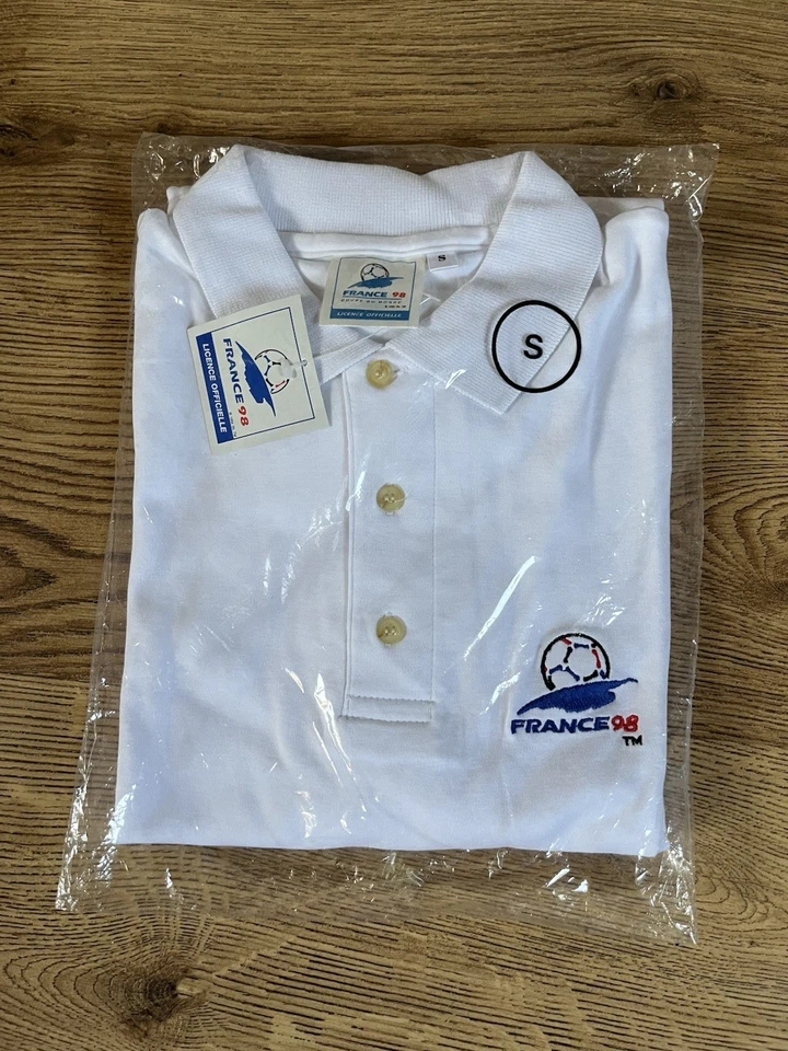 Lot De 2 Polo De L’équipe De France A La Coupe Du Monde 1998 Neuf - Photo 2/4