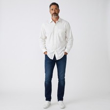 Brooks Brothers Madison Dress Shirt Mens 18-35 White Supima Cotton Non-Iron L/S