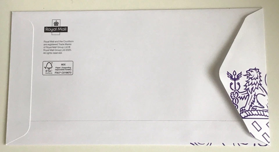 GB KCIII 2025 Barcode Machin High Values RM FDC Tallents House Coat Of Arms SHS - Image 3 of 4