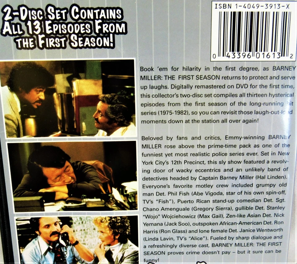 Barney Miller сезоны 1 2 один и два 5 дисков всего региона 1 DVD лот Бесплатная доставка - Изображение 3 из 4