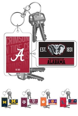NCAA Collegiate Photo Keychain Team Color Year Established Reversible Dual Image