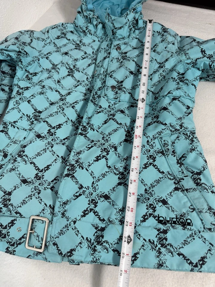 Burton Mutiny DryRide Snowboard Ski Jacket Blue Black Print Women's Size Medium - Image 2 of 4