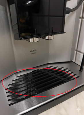 Abtropfgitter für Siemens EQ500 (Integral & Classic) Schwarz Kunststoff Gitter