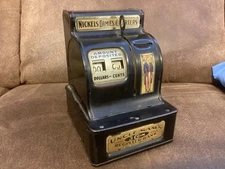 UNCLE SAM'S 3 COIN REGISTER METAL BANK TESTED WORKS GREAT!