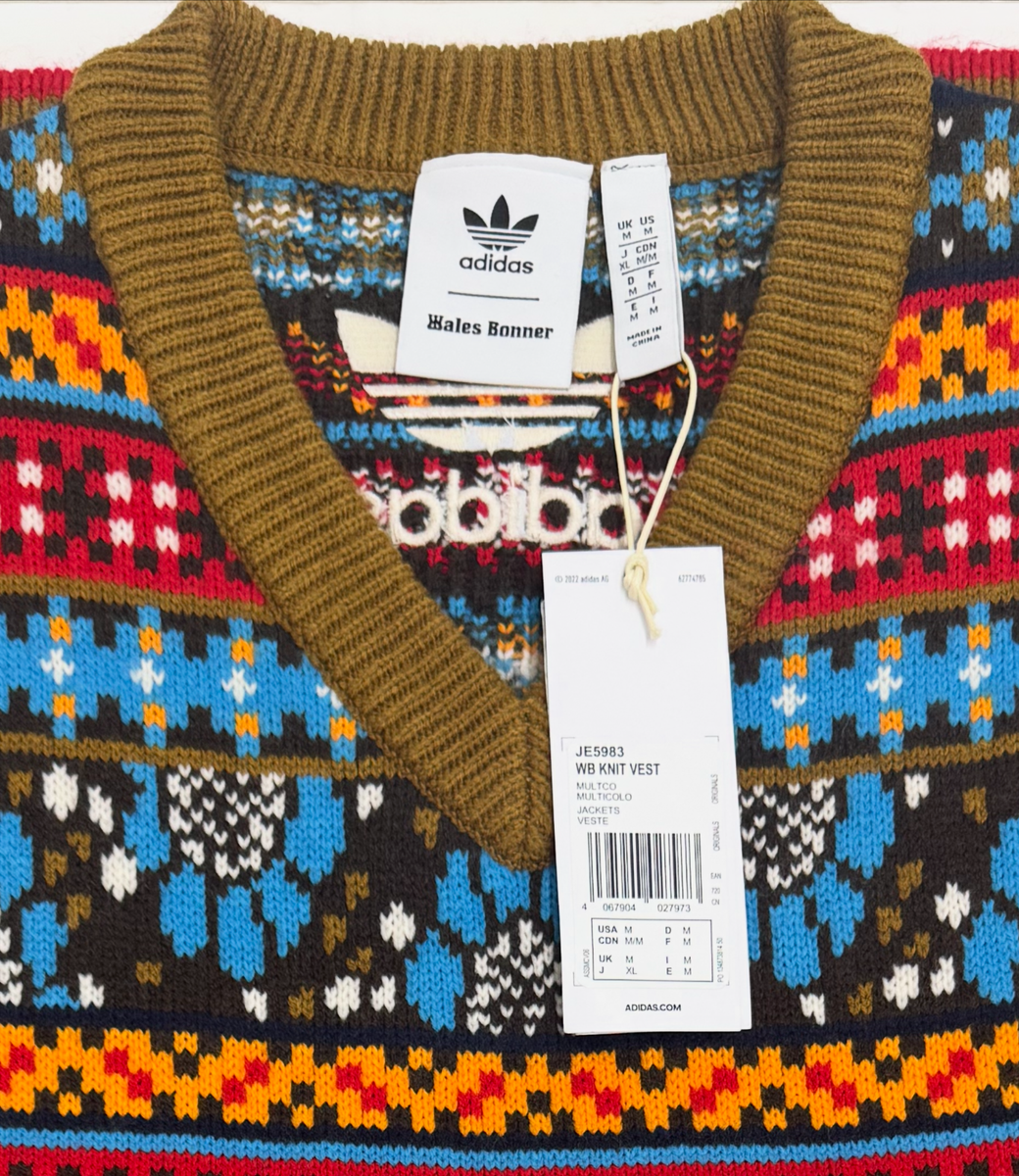 adidas × Wales Bonner Vest V Neck Sweater Knit Monogram Originals