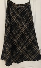 Mango Tweed Knee Length A Line Skirt - Size M