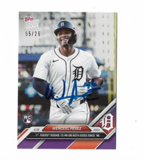 Detroit Tigers WENCEEL PEREZ  Signed 2024 Topps Now Purple Parallel Card #05/25
