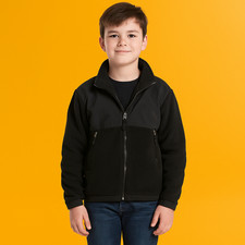 The North Face Jacket Boys Large Black Full Zip Youth Long Sleeve Zip Pocket