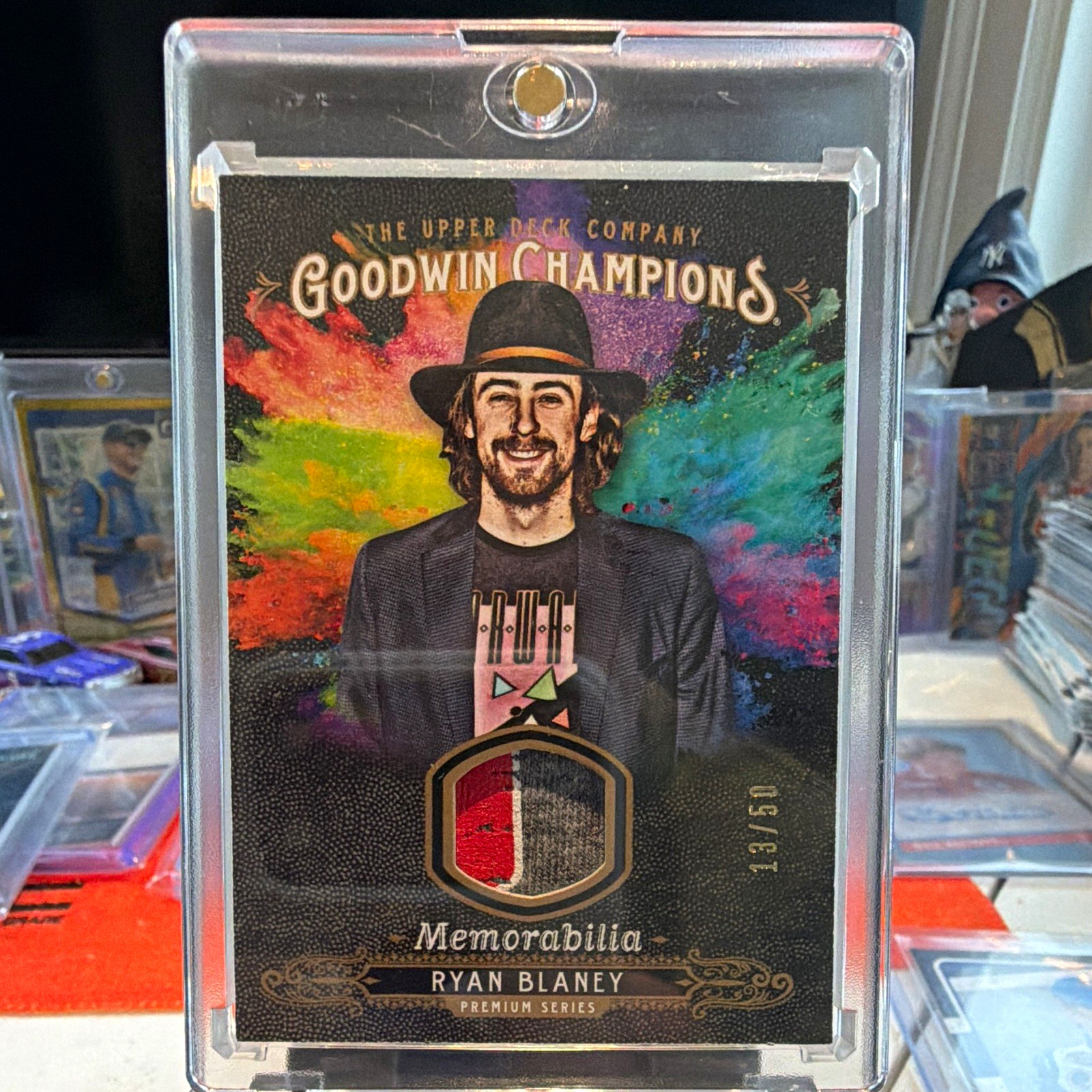 Upper Deck Goodwin Champions 2018 Ryan Blaney Memorabilia SM-RB 13/50