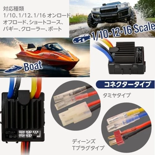 Hi-Tech HT60 Brushed ESC Waterproof Tamiya Plug for 1/10 RC Car Buggy 61169 - image 4 of 4