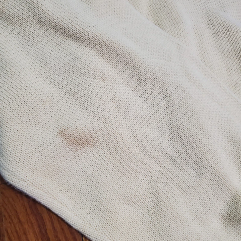 Suéter Brooks Brothers Vintage Masculino Decote V Manga Longa Feito Nos EUA Amarelo Médio - Imagem 3 de 4