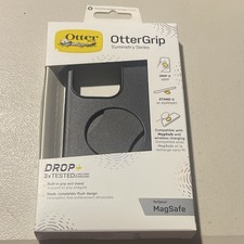OtterBox OtterGrip Symmetry Series Black MagSafe Drop+ Case Kickstand