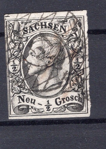 Sachsen Number Stpl 51 LEISNING Out of 8 in Excellent Condition (BA9251)