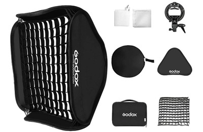 US Godox 40x40cm Foldable Softbox With S-type Bracket Bowens For Flash Speedlite