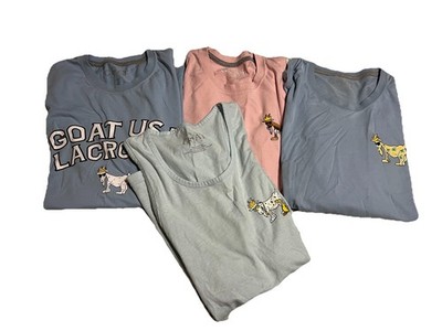 GOAT USA Men s Medium Lot 3 T-Shirts 1 Tank Smore Lacrosse Pineapple Money