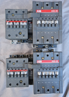 ABB A95-30 Reversing Interlocked 3P Contactor A63-30 VE5-2 CAL 5 18 120V Coil 