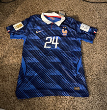 Nike France cherki #24 Men's M Soccer Jersey Blue National Team Style