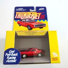 Johnny Lightning Thunderjet Dodge Cuda Red Chrome Pull Back Cars Ho Scale