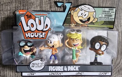 Nickelodeon Loud House Lisa, Lincoln Leni&Clyde 3-Inch Figure 4-Pack 