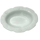 Milk Glass Harvest Grape Oval Serving Bowl 9 1/2" Vintage