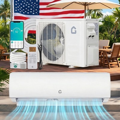9000 BTU Mini Split Air Conditioner, 230V Inverter Mini Split System WiFi Alexa