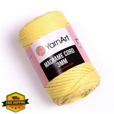 YarnArt Macrame Cord 3mm Yellow Cotton Viscose Polyester