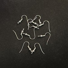 5 pr Silver colored French Hook Earwire Findings