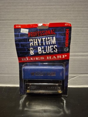 HOHNER Blues Harp Model 532BL-E 10-hole Diatonic Harmonica; Key of E BNIB 