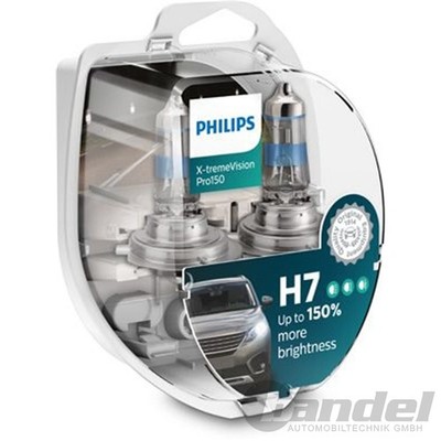 2x PHILIPS  X-treme VISION H7 ''+150% mehr Licht'' KFZ AUTO GLÜHLAMPEN H7